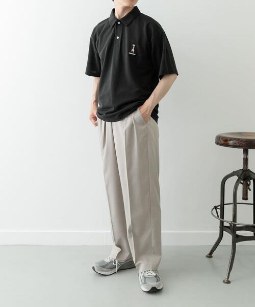 ITEMS URBANRESEARCH（アイテムズ アーバンリサーチ）の「Teddy Bear ワンポイント刺繍ポロシャツ（ポロシャツ・メンズ・ベージュ/ホワイト/ブラック・MEDIUM/LARGE）」の17枚目の写真