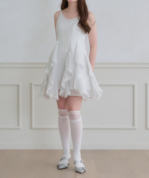 Ambree✽.。.:*さま　おまとめ2点 セール】random frill lace camisole dress / ランダムフリル