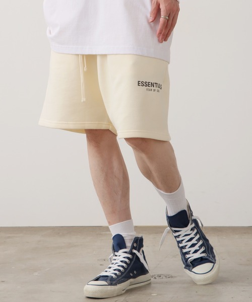 FOG ESSENTIALS（エフオージーエッセンシャルズ）の「FOG ESSENTIALS/エッセンシャルズ RUBBER T/P SW SHORTS ショートスウェットパンツ（スウェットパンツ・メンズ・ホワイト/ブラック/セージグリーン/クリーム/タン・M/XL/L/S）」の2枚目の写真