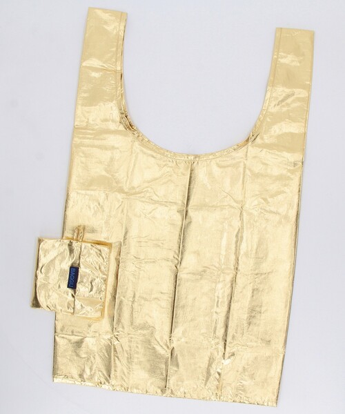 BAGGU（バグー）の「BAGGU/バグゥ STANDARD BAGGU メタリック ナイロン スタンダードバグゥ（エコバッグ/サブバッグ・レディース・シルバー/ゴールド/ピンク・ONE SIZE）」の14枚目の写真