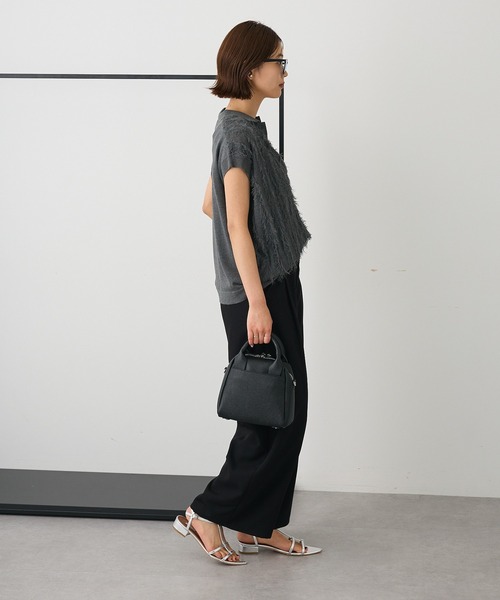 CRAFT STANDARD BOUTIQUE（クラフトスタンダードブティック）の「洗える/シアーフリンジスキッパーニットプルオーバー◆（ニット/セーター・レディース・チャコールグレー/ホワイト・FREE）」の22枚目の写真