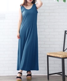 Coo+i（クーイ）の「1枚で楽ちんマキシ丈ノースリーブワンピース（ワンピース）」