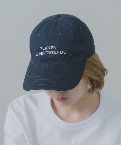 flaner(フラネ)の「flaner logo cap / flanerロゴキャップ(キャップ・レディース・ダークグレー/ネイビー・FREE)」の7枚目の写真