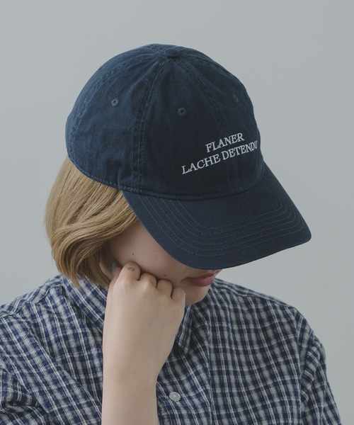 flaner(フラネ)の「flaner logo cap / flanerロゴキャップ(キャップ・レディース・ダークグレー/ネイビー・FREE)」の8枚目の写真