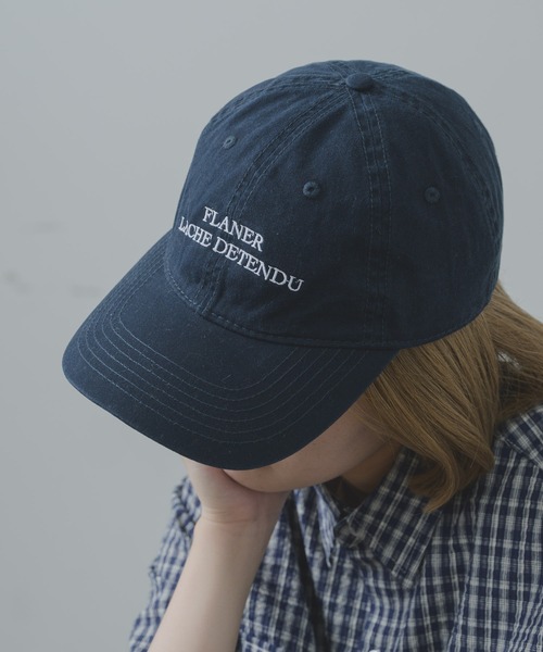 flaner(フラネ)の「flaner logo cap / flanerロゴキャップ(キャップ・レディース・ダークグレー/ネイビー・FREE)」の9枚目の写真