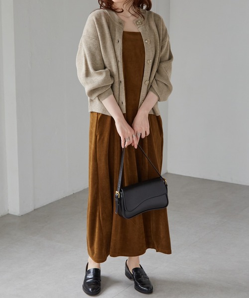 RANAN(ラナン)の「カットコールキャミ×ニットカーデセット(ワンピース・レディース・グレー系その他/ベージュ系その他・S/M/L/XL)」の18枚目の写真