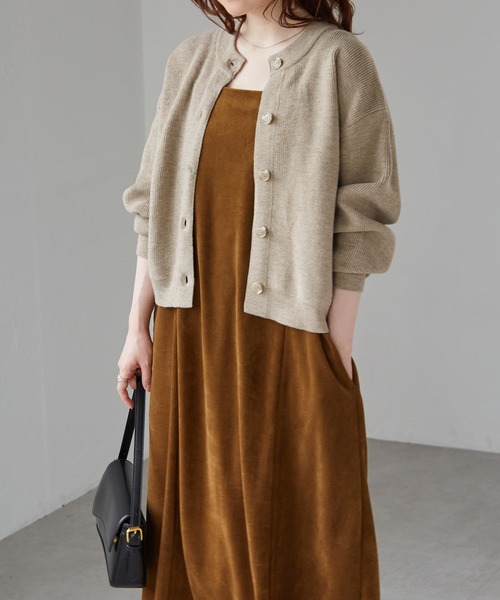 RANAN(ラナン)の「カットコールキャミ×ニットカーデセット(ワンピース・レディース・グレー系その他/ベージュ系その他・S/M/L/XL)」の20枚目の写真