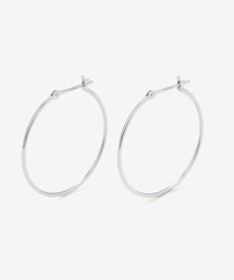 K18 ホワイトゴールド フープピアス(M) ESTELLE/エステール（ピアス