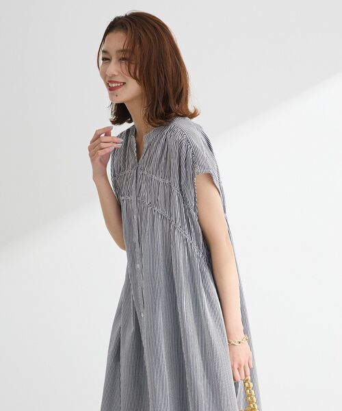 Green　Parks（グリーンパークス）の「インド綿 シャーリングワンピース（ワンピース・レディース・ブラック/ブルー系その他4/ストライプ/グリーン/レッド・FREE）」の11枚目の写真