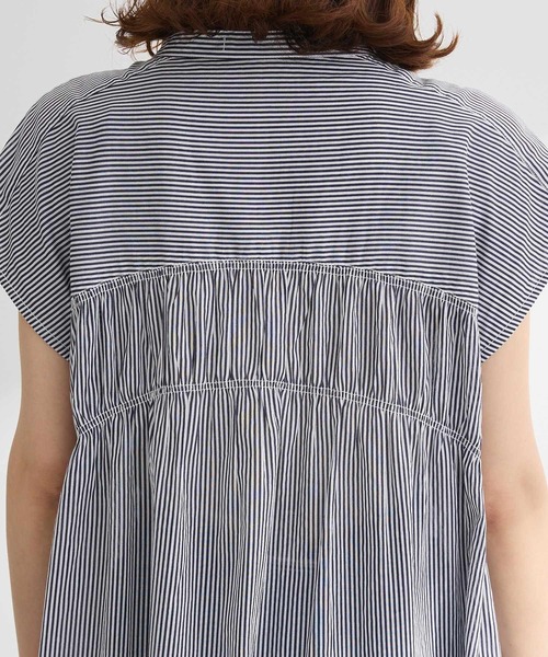 Green　Parks（グリーンパークス）の「インド綿 シャーリングワンピース（ワンピース・レディース・ブラック/ブルー系その他4/ストライプ/グリーン/レッド・FREE）」の14枚目の写真