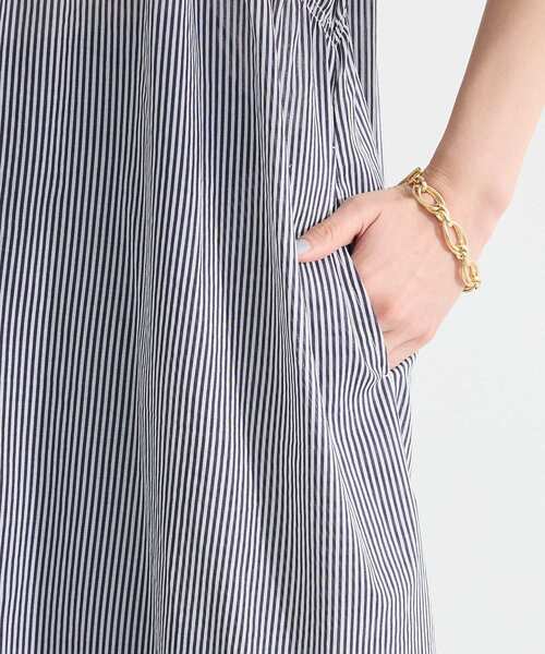 Green　Parks（グリーンパークス）の「インド綿 シャーリングワンピース（ワンピース・レディース・ブラック/ブルー系その他4/ストライプ/グリーン/レッド・FREE）」の16枚目の写真