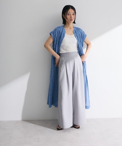 Green　Parks（グリーンパークス）の「インド綿 シャーリングワンピース（ワンピース・レディース・ブラック/ブルー系その他4/ストライプ/グリーン/レッド・FREE）」の18枚目の写真