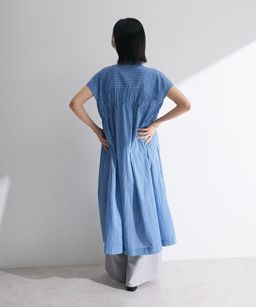 Green　Parks（グリーンパークス）の「インド綿 シャーリングワンピース（ワンピース・レディース・ブラック/ブルー系その他4/ストライプ/グリーン/レッド・FREE）」の20枚目の写真