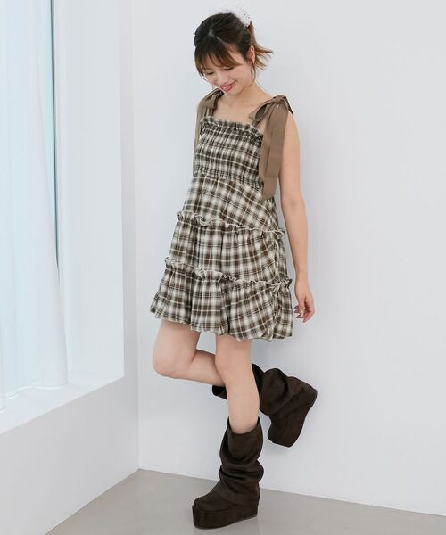 MAJESTIC LEGON（マジェスティックレゴン）の「ブーツカバーセット厚底ブーツ（ブーツ・レディース・ブラウン/ベージュ・MEDIUM/LARGE/X-LARGE）」の17枚目の写真