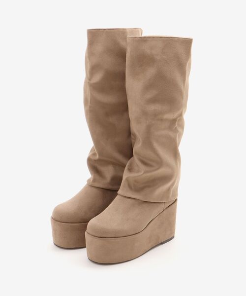 MAJESTIC LEGON（マジェスティックレゴン）の「ブーツカバーセット厚底ブーツ（ブーツ・レディース・ブラウン/ベージュ・MEDIUM/LARGE/X-LARGE）」の20枚目の写真