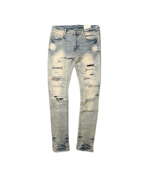 セール】【mnml】X165 PAISLEY STRETCH DENIM [I]（デニムパンツ