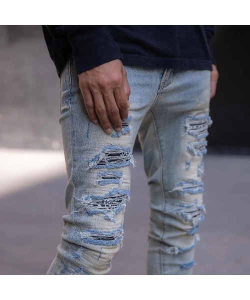 mnml（ミニマル）の「【mnml】X165 PAISLEY STRETCH DENIM [I]（デニムパンツ・メンズ・ブラック系その他/ブルー系その他・38/36/32/30/28/34）」の21枚目の写真