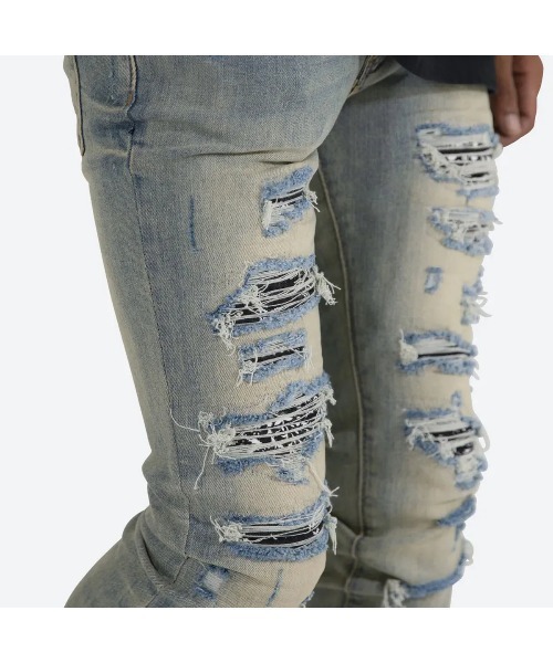 セール】【mnml】X165 PAISLEY STRETCH DENIM [I]（デニムパンツ