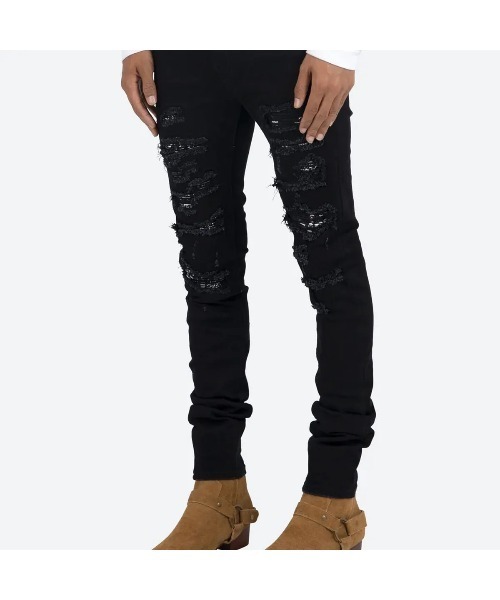 パンツ mnml X165 PAISLEY STRETCH DENIM セール】【mnml】X165 PAISLEY STRETCH DENIM [I]（デニムパンツ