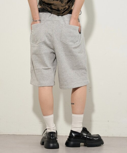 WHO'S WHO gallery（フーズフーギャラリー）の「スラッシュポケットスウェットハーフパンツ（スウェットパンツ・レディース・グレー/ブラック・FREE）」の16枚目の写真