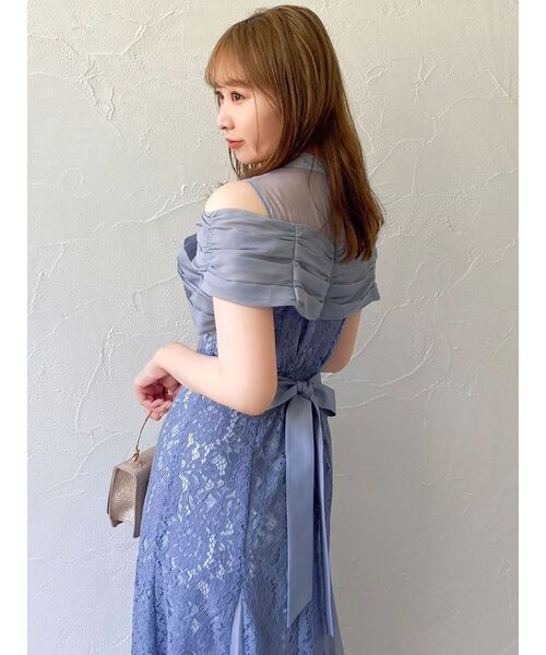 dazzlin(ダズリン)の「オーガンベールマーメイドドレス(ドレス・レディース・パープル/ブラック/ブルー・MEDIUM/SMALL)」の18枚目の写真