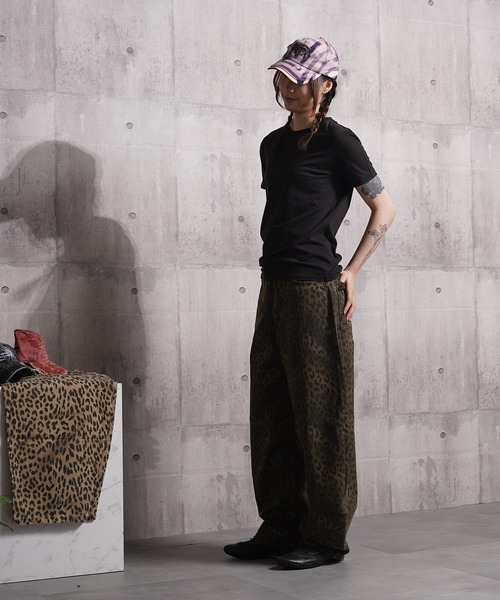 D-LAND】レオパード バレルレッグパンツ / Leopard Barrel Leg Pants