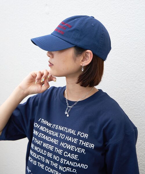 FFEIN（フェイン）の「【FFEIN(フェイン)】3段メッセージ刺繍キャップ / 刺繍　深めキャップ（キャップ・メンズ・レッド/ベージュ/ネイビー/ブラック/ブルー・FREE）」の14枚目の写真