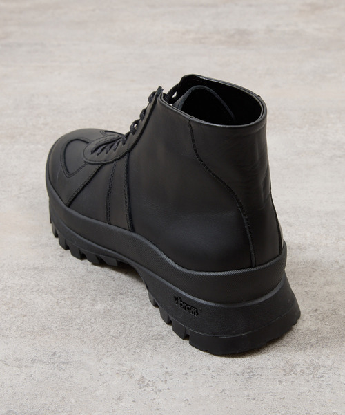 And A（アンドエー）の「PADRONE パドローネ / GERMAN TRAINER BOOTS 884C Vibram ビブラムソールジャーマントレーナー ミドルブーツ / PU8840-1105（スニーカー・メンズ・ブラック系その他/ブラック・42/41/40/43）」の14枚目の写真