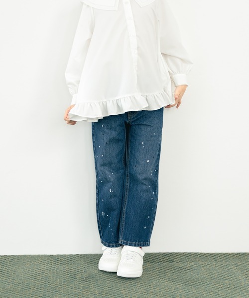 LOWRYS FARM（ローリーズファーム）の「デニムストレートパンツ　571650（デニムパンツ・キッズ・ライトブルー/ブラック/ブルー/ワンウォッシュ・110cm/120cm/130cm/140cm/150cm）」の17枚目の写真