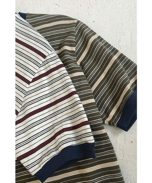 marjour（マージュール）の「RINGER BORDER TEE（Tシャツ/カットソー・レディース・オフホワイト/カーキ・M）」の21枚目の写真