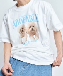 MODISH GAZE（モディシュガゼ）の「【MODISH GAZE】アニマルプリントTシャツDOGプリント（Tシャツ/カットソー）」