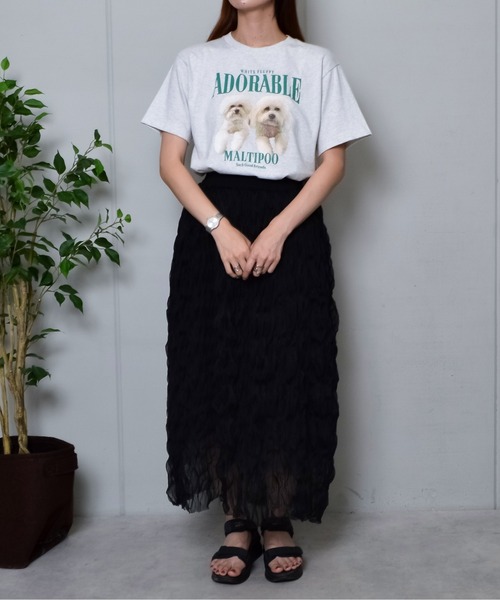 MODISH GAZE(モディシュガゼ)の「【MODISH GAZE】アニマルプリントTシャツDOGプリント(Tシャツ/カットソー・メンズ・ホワイト/オートミール/ネイビー/ブラック・MEDIUM/LARGE/X-LARGE)」の22枚目の写真