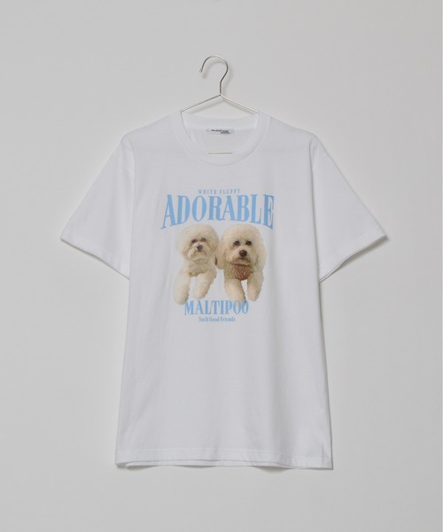 MODISH GAZE(モディシュガゼ)の「【MODISH GAZE】アニマルプリントTシャツDOGプリント(Tシャツ/カットソー・メンズ・ホワイト/オートミール/ネイビー/ブラック・MEDIUM/LARGE/X-LARGE)」の16枚目の写真