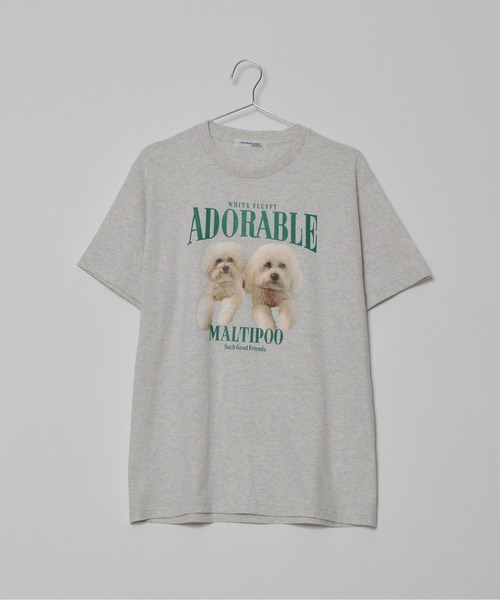 MODISH GAZE(モディシュガゼ)の「【MODISH GAZE】アニマルプリントTシャツDOGプリント(Tシャツ/カットソー・メンズ・ホワイト/オートミール/ネイビー/ブラック・MEDIUM/LARGE/X-LARGE)」の14枚目の写真