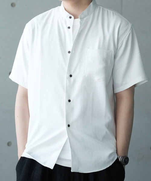 UNION STATION（ユニオンステーション）の「ドビージャガードSSバンドカラーシャツ（シャツ/ブラウス・メンズ・ホワイト系その他/ホワイト・L/LL/M）」の13枚目の写真