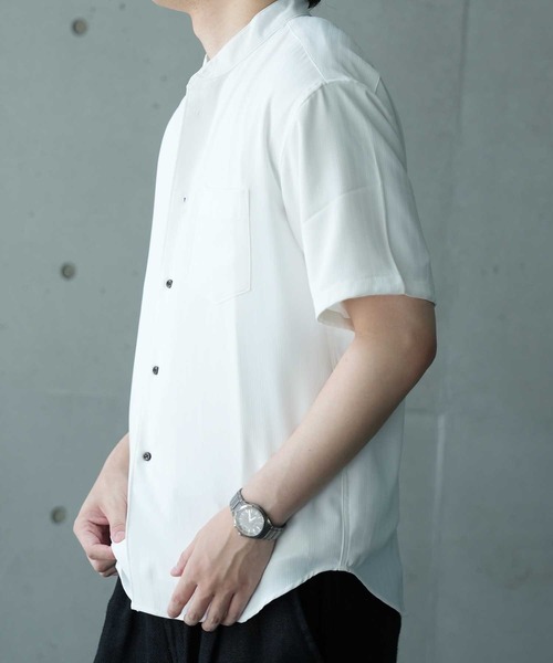 UNION STATION（ユニオンステーション）の「ドビージャガードSSバンドカラーシャツ（シャツ/ブラウス・メンズ・ホワイト系その他/ホワイト・L/LL/M）」の14枚目の写真