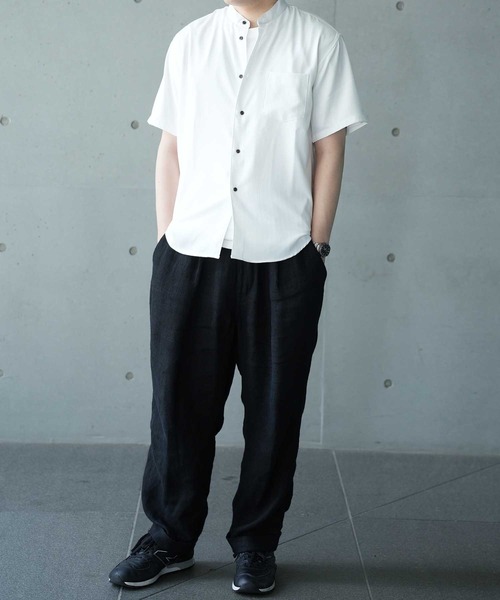 UNION STATION（ユニオンステーション）の「ドビージャガードSSバンドカラーシャツ（シャツ/ブラウス・メンズ・ホワイト系その他/ホワイト・L/LL/M）」の5枚目の写真