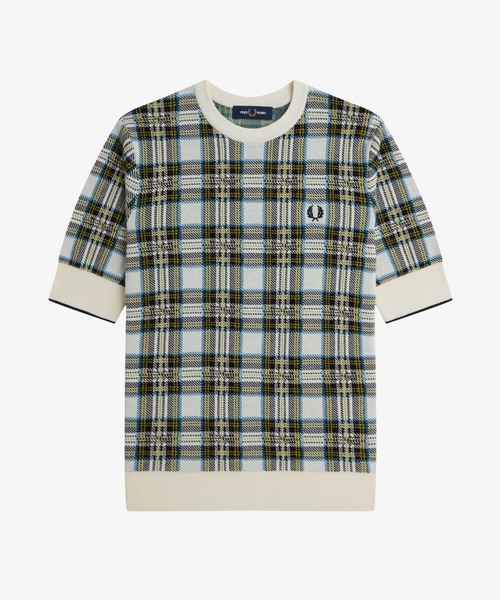 FRED PERRY(フレッドペリー)の「Tartan Knitted T-Shirt/タータンニットTシャツ(ニット/セーター・レディース・オフホワイト・10)」の6枚目の写真