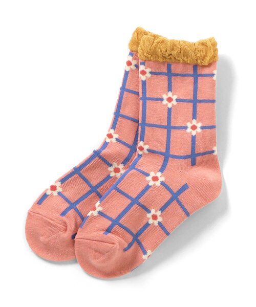 Ampersand(アンパサンド)の「ポップソックス(ソックス/靴下・キッズ・イエロー/ピンク/アイボリー/ローズ・12/18/15 /21)」の4枚目の写真