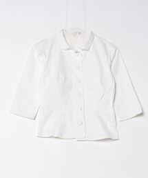 L＠ agnis b アニエスベー ブラウス 白 丸襟 七分袖 agnes b. - L＠ agnis b アニエスベー ブラウス 白 丸襟 七分袖