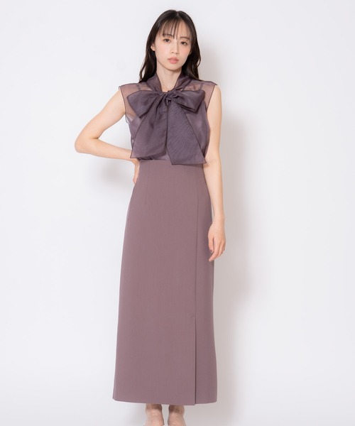 NOELA(ノエラ)の「チェーンサス付きタイトスカート(スカート・レディース・モカ/グレー/ベージュ・M/S)」の3枚目の写真