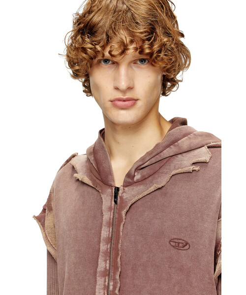 DIESEL（ディーゼル）の「メンズ ジップアップパーカー K-PELTO（ニット/セーター・メンズ・ブラウン・LARGE/X-LARGE/SMALL/X-SMALL/XX-LARGE/MEDIUM）」の2枚目の写真