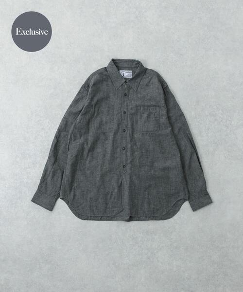URBAN RESEARCH(アーバンリサーチ)の「『別注』LE VETEMENT ATLANTIQUE×UR シャンブレーシャツ(シャツ/ブラウス・メンズ・ブラック/ネイビー・MEDIUM/LARGE)」の1枚目の写真
