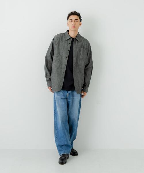 URBAN RESEARCH(アーバンリサーチ)の「『別注』LE VETEMENT ATLANTIQUE×UR シャンブレーシャツ(シャツ/ブラウス・メンズ・ブラック/ネイビー・MEDIUM/LARGE)」の9枚目の写真