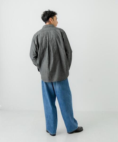 URBAN RESEARCH(アーバンリサーチ)の「『別注』LE VETEMENT ATLANTIQUE×UR シャンブレーシャツ(シャツ/ブラウス・メンズ・ブラック/ネイビー・MEDIUM/LARGE)」の10枚目の写真