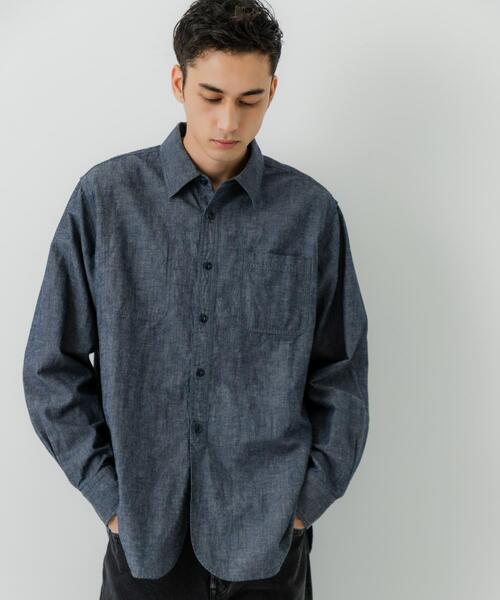 URBAN RESEARCH(アーバンリサーチ)の「『別注』LE VETEMENT ATLANTIQUE×UR シャンブレーシャツ(シャツ/ブラウス・メンズ・ブラック/ネイビー・MEDIUM/LARGE)」の15枚目の写真