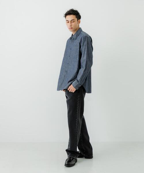 URBAN RESEARCH(アーバンリサーチ)の「『別注』LE VETEMENT ATLANTIQUE×UR シャンブレーシャツ(シャツ/ブラウス・メンズ・ブラック/ネイビー・MEDIUM/LARGE)」の21枚目の写真