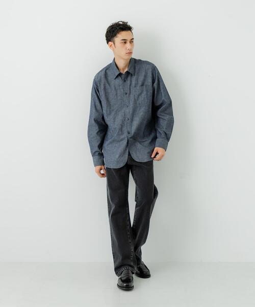 URBAN RESEARCH(アーバンリサーチ)の「『別注』LE VETEMENT ATLANTIQUE×UR シャンブレーシャツ(シャツ/ブラウス・メンズ・ブラック/ネイビー・MEDIUM/LARGE)」の22枚目の写真