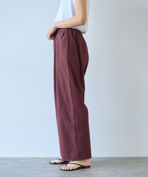 yuni（ユニ　）の「△80/2強撚コットンギャバwideパンツ（その他パンツ・レディース・ダークブラウン/ブラック/カーキ・FREE）」の5枚目の写真