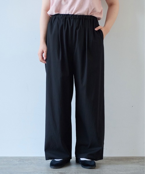 80/2強撚コットンギャバwideパンツ（その他パンツ）｜yuni（ユニ